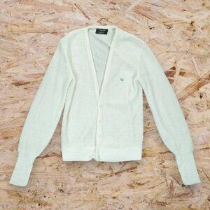 Vintage 80'S Christian Dior Monsieur Cardigan Mother of Pearl‎ Buttons Medium